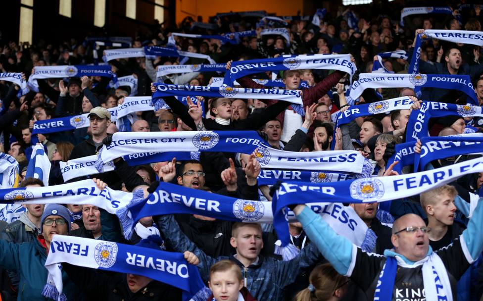 I tifosi del Leicester City scatenati a Selhurst Park. Epa